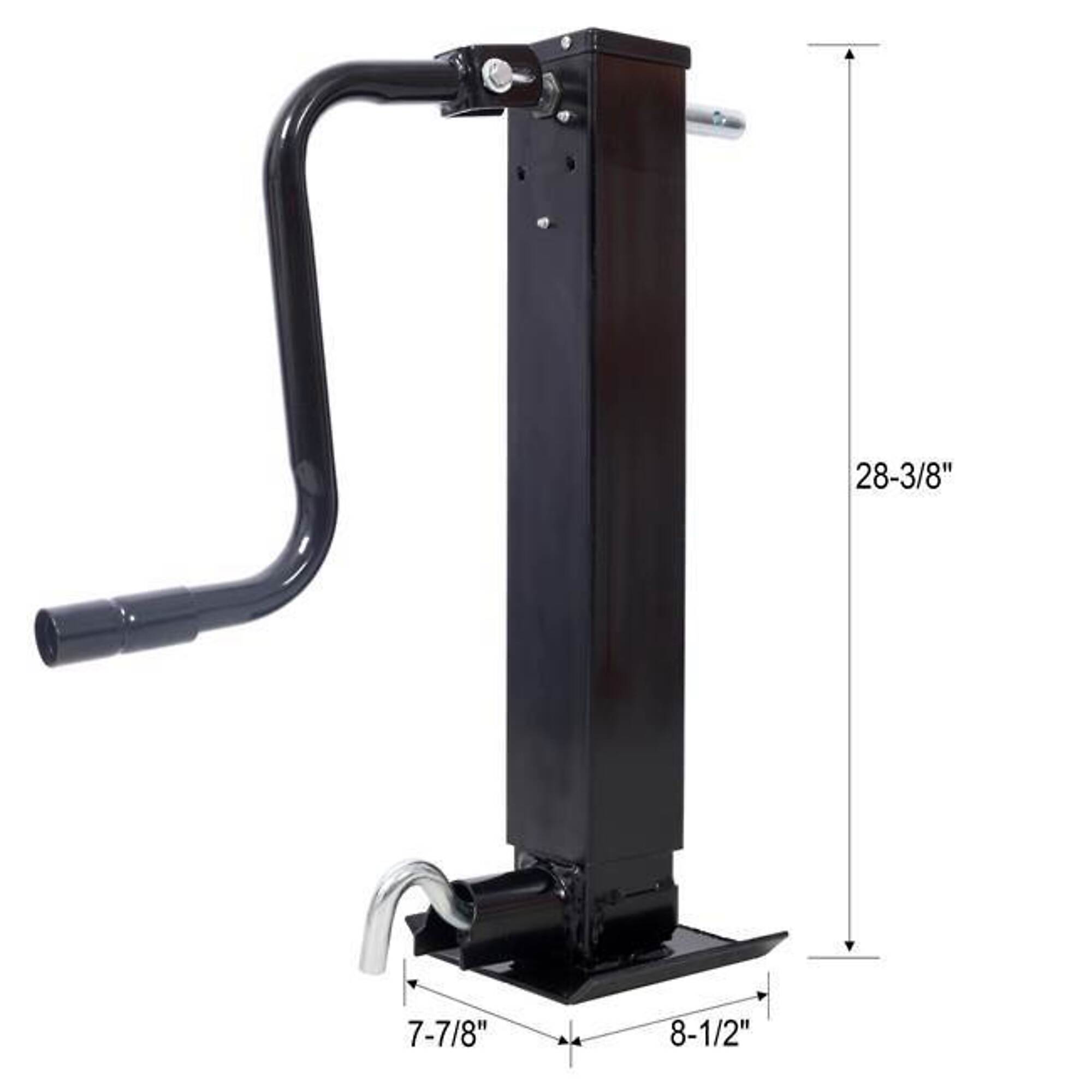 TMB Heavy-Duty Square Tube Trailer Jack — 12,000-Lb. Capacity, Weld-On, 54 3/4in. Extended Length, Model# BAC-W46567479